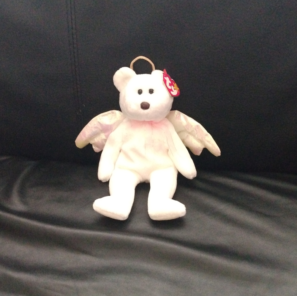 RARE TY Beanie Baby Halo the Angel with Brown Nose